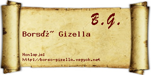 Borsó Gizella névjegykártya
