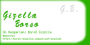 gizella borso business card